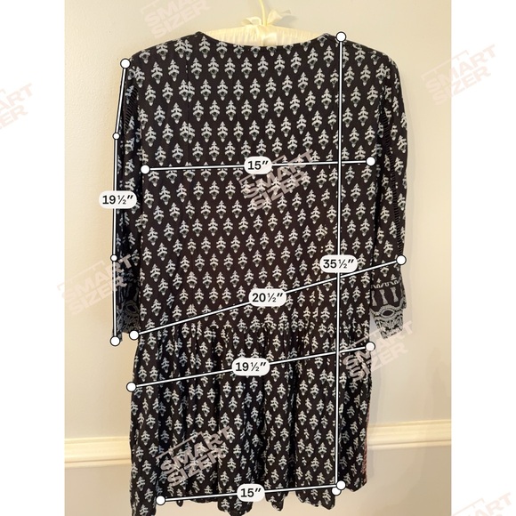 Vanessa Virginia Dress Anthropologie Embroidered Tunic Dress Black Size S - Picture 10 of 10